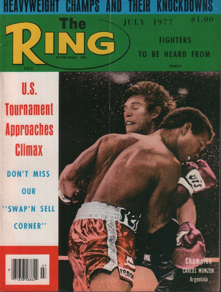 Carlos Monzon Muhammad Ali The Ring Boxing Magazine July 1977 050918DBX