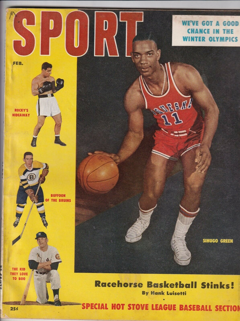 Sport Magazine Rocky Marciano Sihugo Green February 1956 NO ML 080519nonr