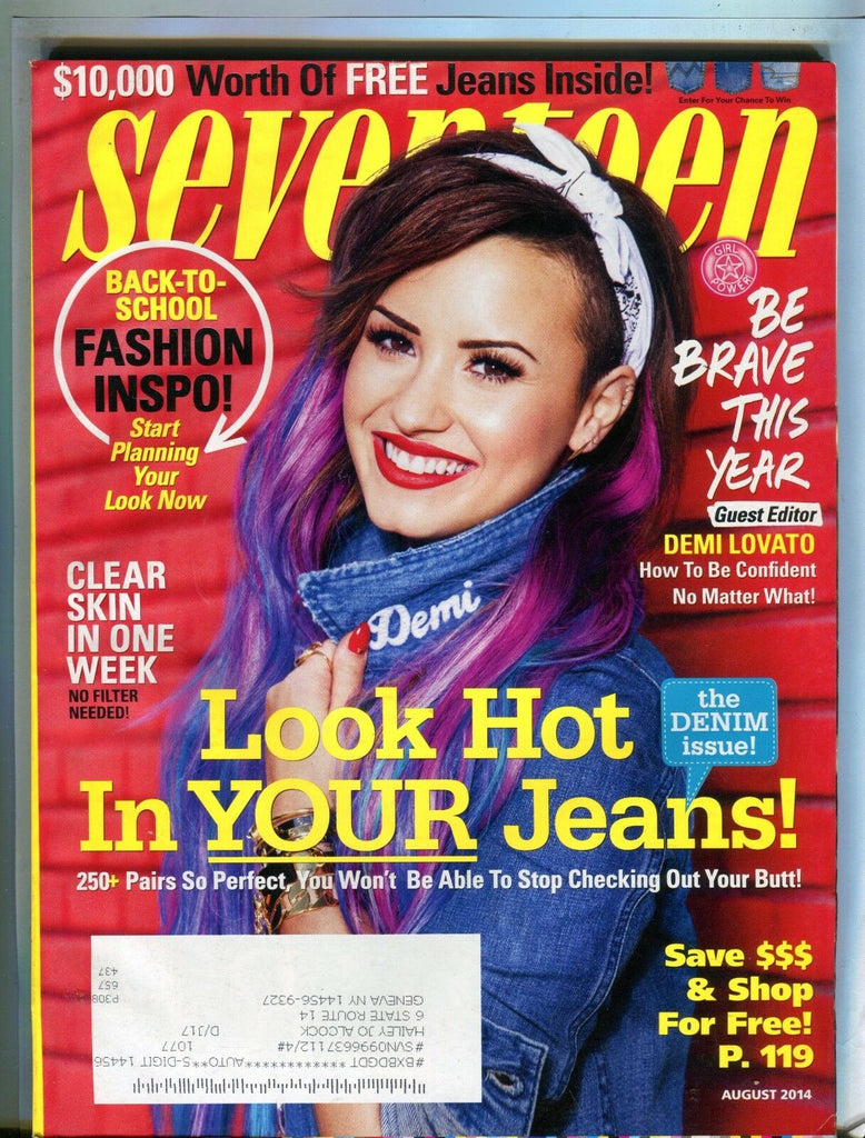 Seventeen Magazine August 2014 Demi Lovato EX w/ML 101416jhe