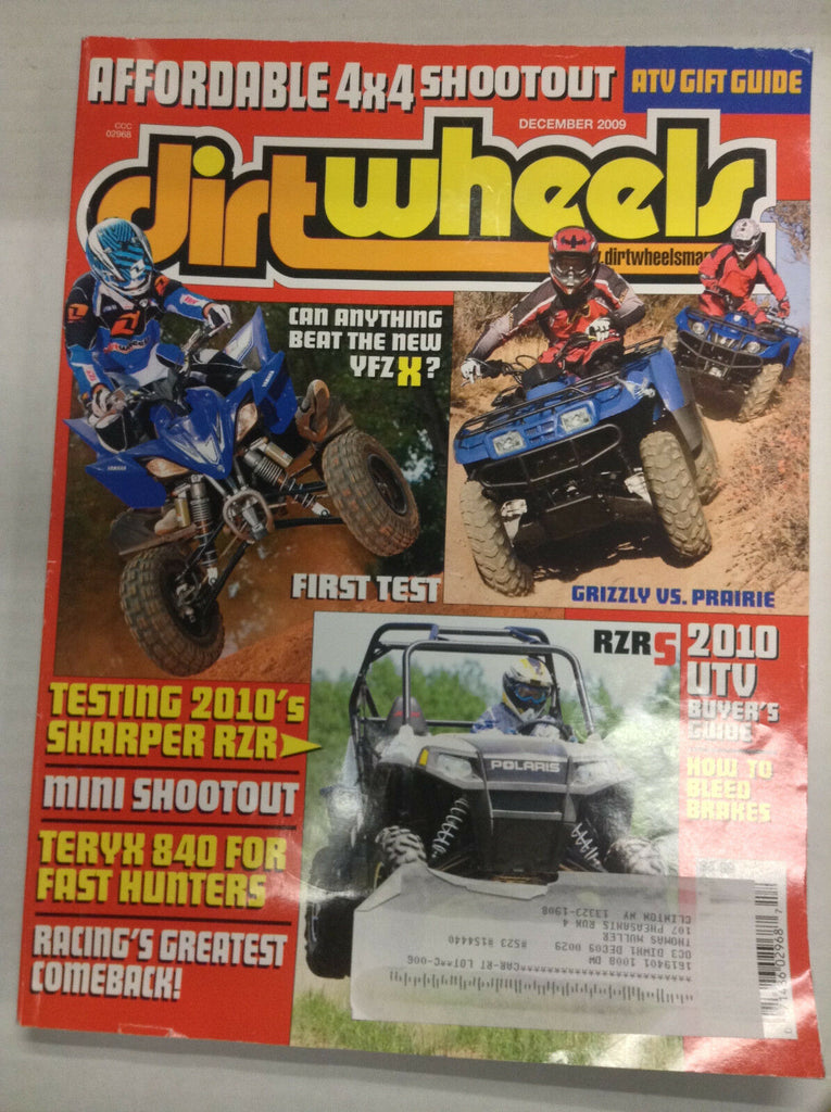 Dirt Wheels Magazine Testing 2010 Sharper RZR December 2009 032617nonR