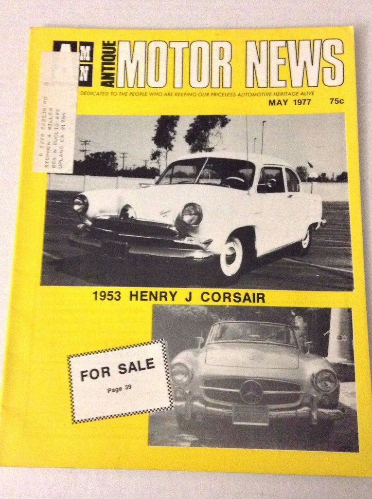 Antique Motor News Magazine 1953 Henry J Corsair May 1977 032217NONRH