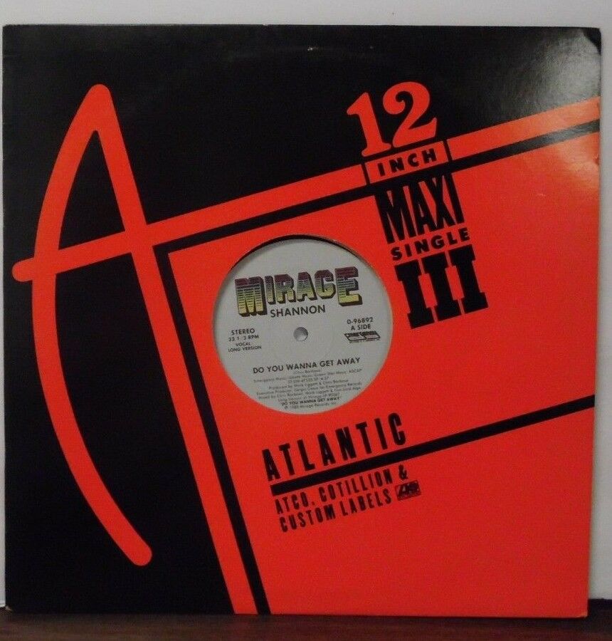 Shannon Do You Wanna Get Away 12" single vinyl 1985 092318LLE
