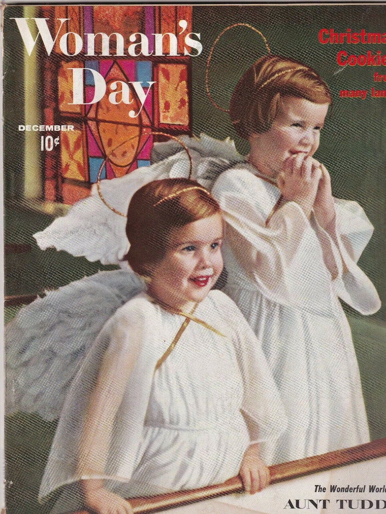 Woman's Day Magazine Christmas Special 2 Kid Angels December 1958 100719nonr