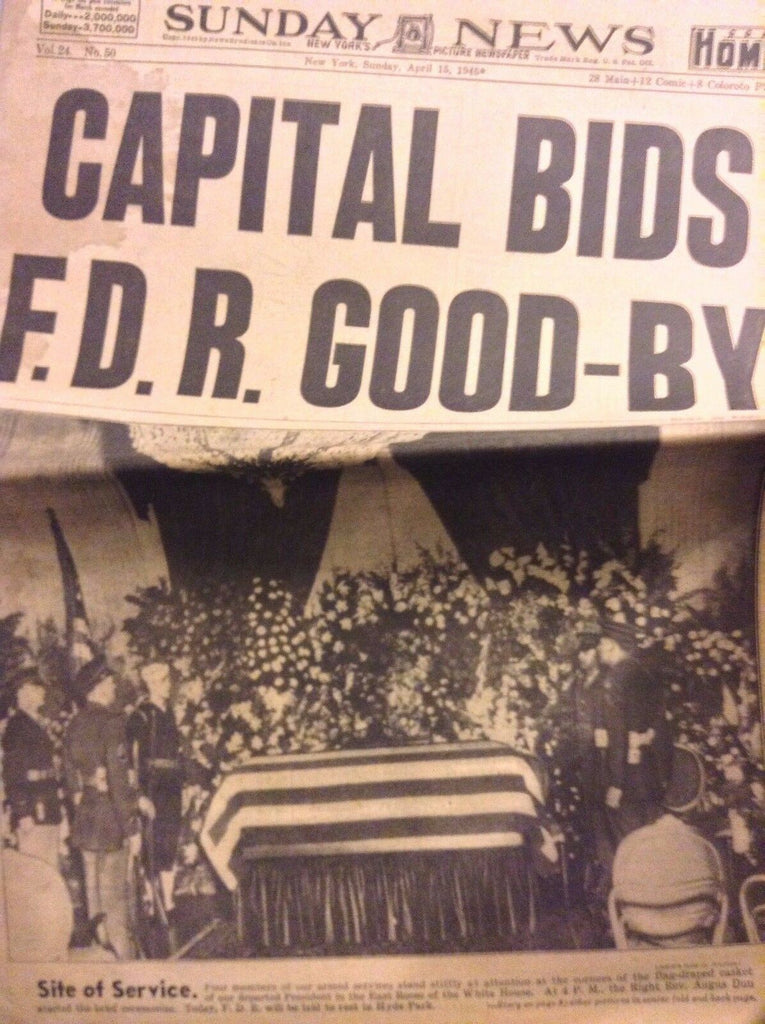 Sunday News Magazine Capital Bids FDR Goodbye April 15, 1945 102317nonrh3