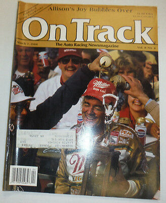 On Track Magazine Allison's Joy Bubbles Over March 1988 122314R