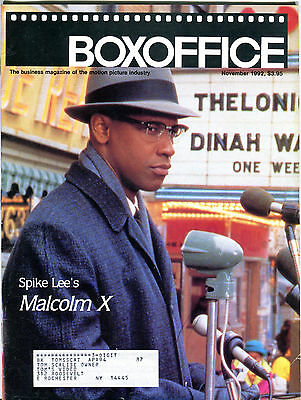 Box Office Magazine November 1992 Denzel Washington Malcolm X EX 040516jhe