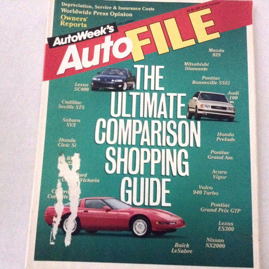 AutoWeek Magazine Ultimate Comparison Shopping Guide 1993 Autofile 061417nonrh2