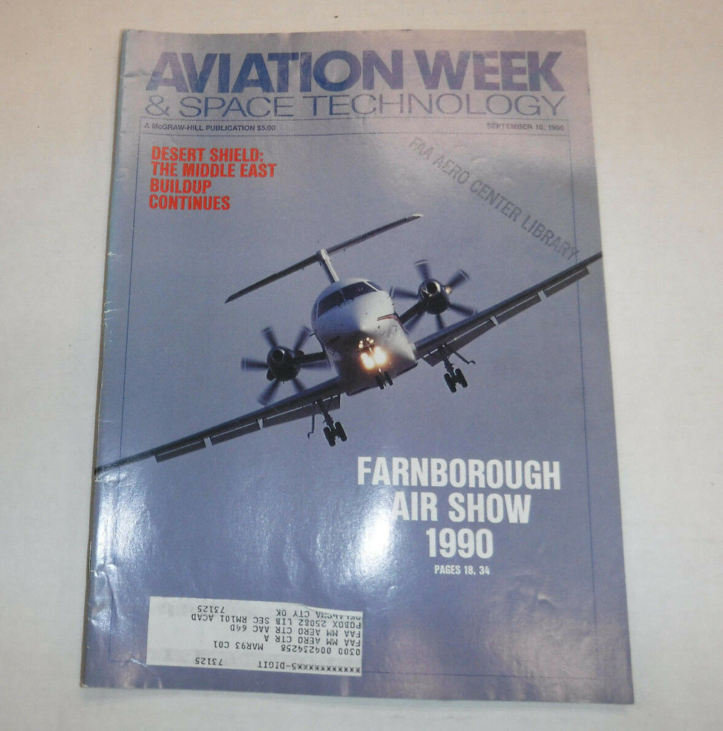 Aviation Week Magazine Farnborough Air Show September 10, 1990 FAA 110216R