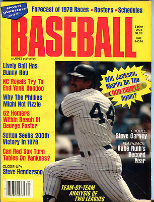 Baseball Magazine Spring 1978 Reggie Jackson EX 080116jhe