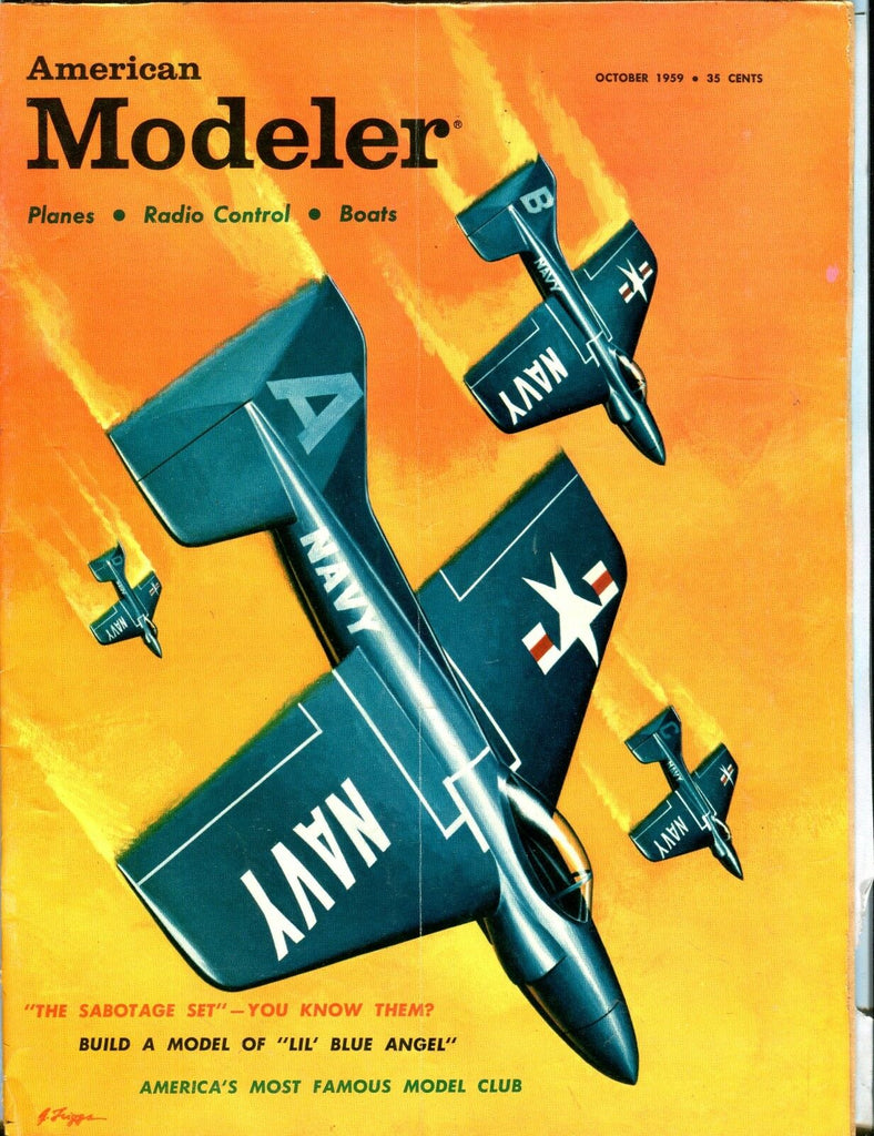 American Modeler Magazine October 1959 Lil Blue Angel VG No ML 040517nonjhe