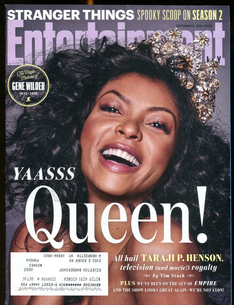 Entertainment Weekly Magazine Sept. 9 2016 Taraji P. Henson EX w/ML 012517jhe