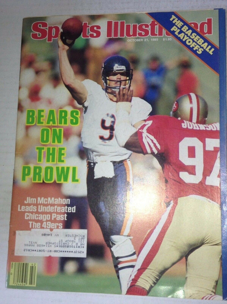 Sports Illustrated Magazine Jim McMahon Cubs October 21, 1985 042617nonrh