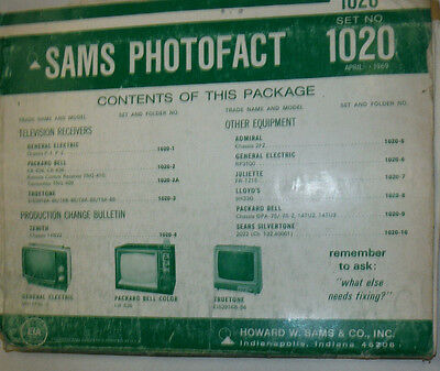 Sams Photofact Magazine General Electric & Admiral April 1969 No.1020 030315r2
