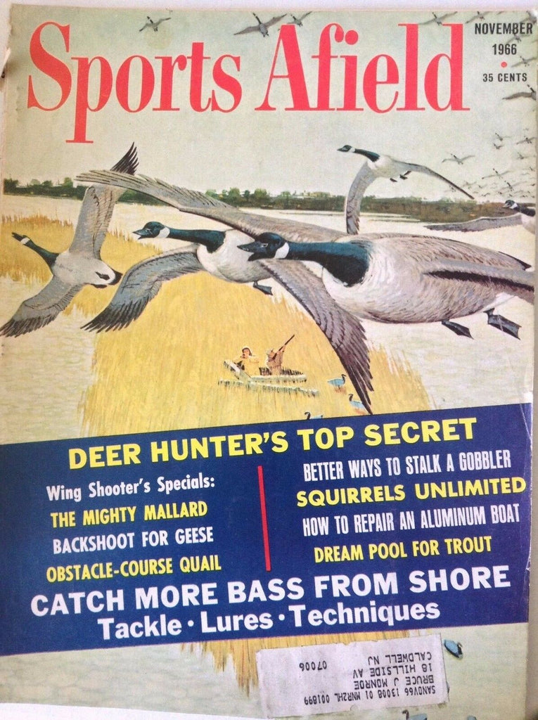 Sports Afield Magazine Deer Hunter's Top Secret November 1966 090217nonrh