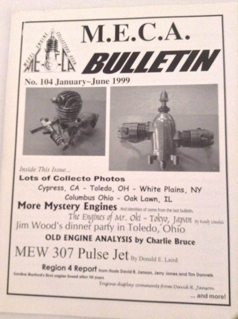 MECA Bulletin Magazine Jim Wood Toledo Mew 307 Jan/June 1999 No.104 041817nonrh