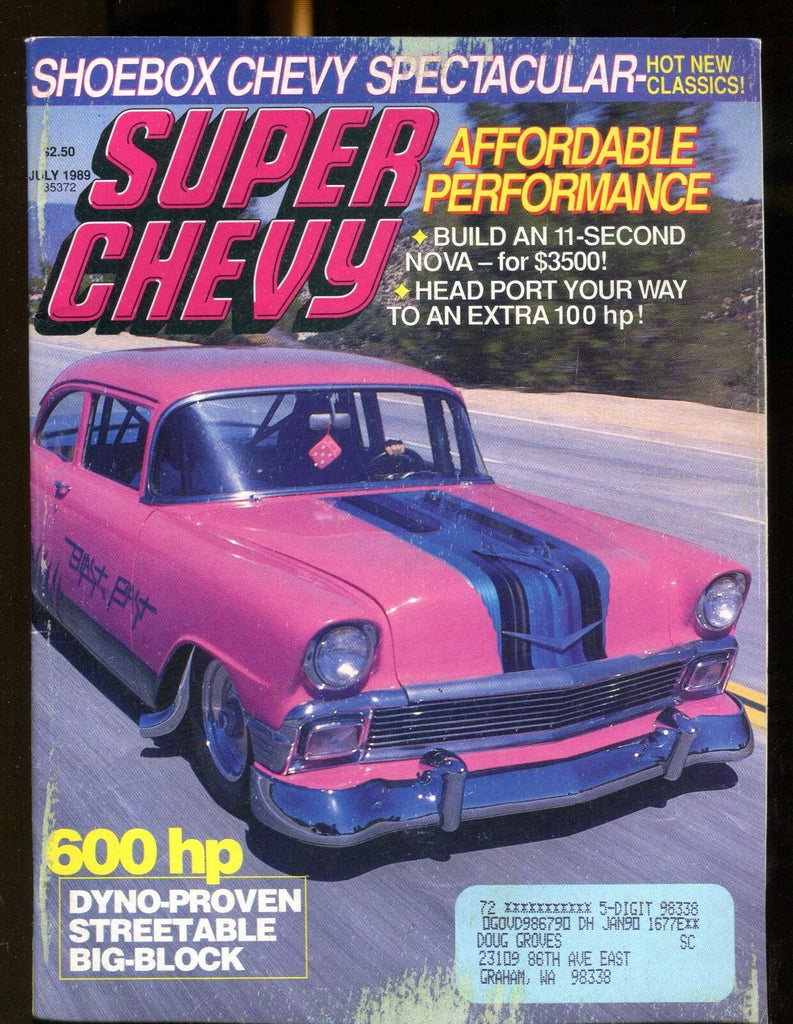 Super Chevy Magazine July 1989 Shoebox Chevy EX w/ML 030117nonjhe