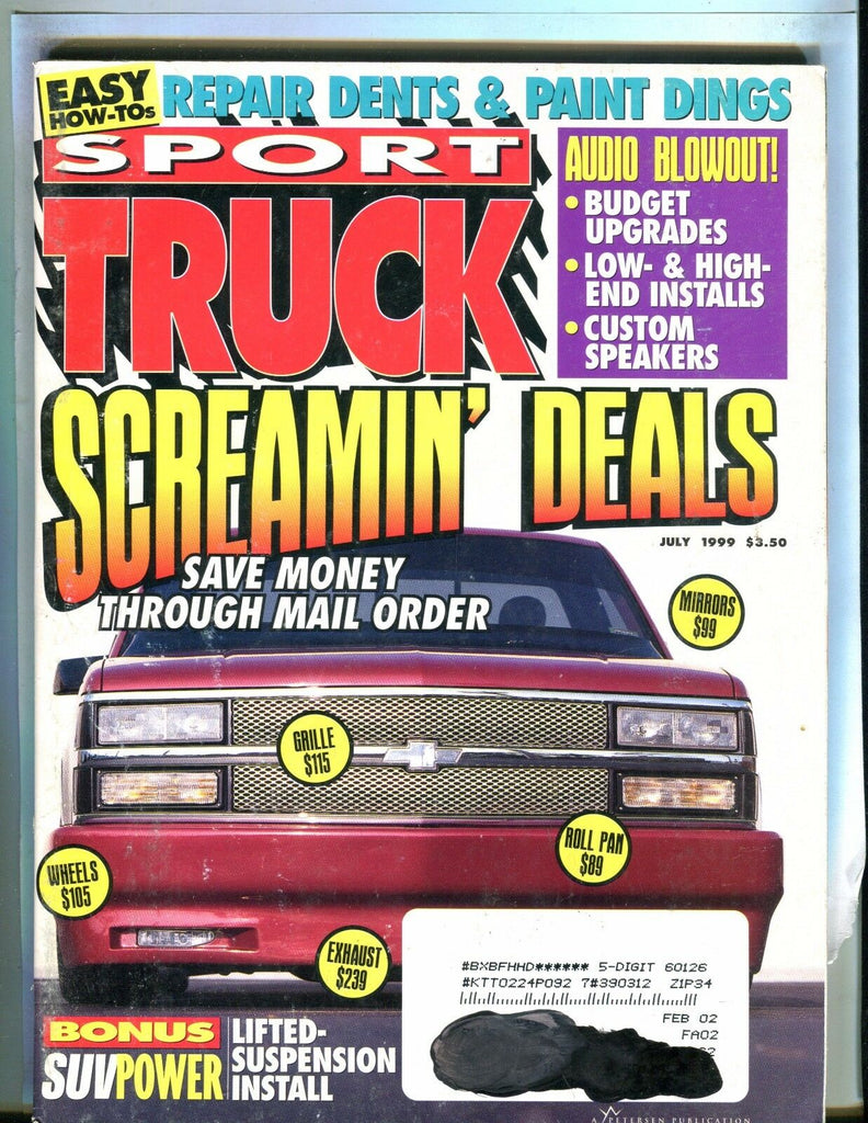 Sport Truck Magazine July 1999 Mail Order Deals VG w/ML 042417nonjhe