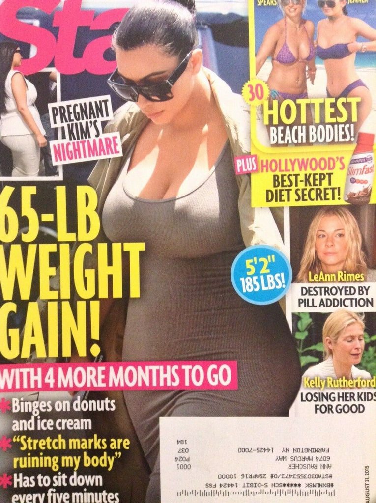 Star Magazine Pregnant Kim Kardashian's nightmare August 31, 2015 060418nonrh