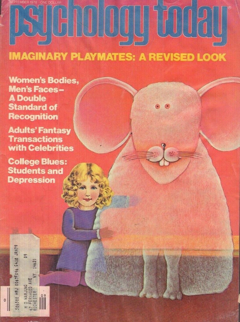 Psychology Today Magazine Imaginary Playmates September 1978 031318nonr