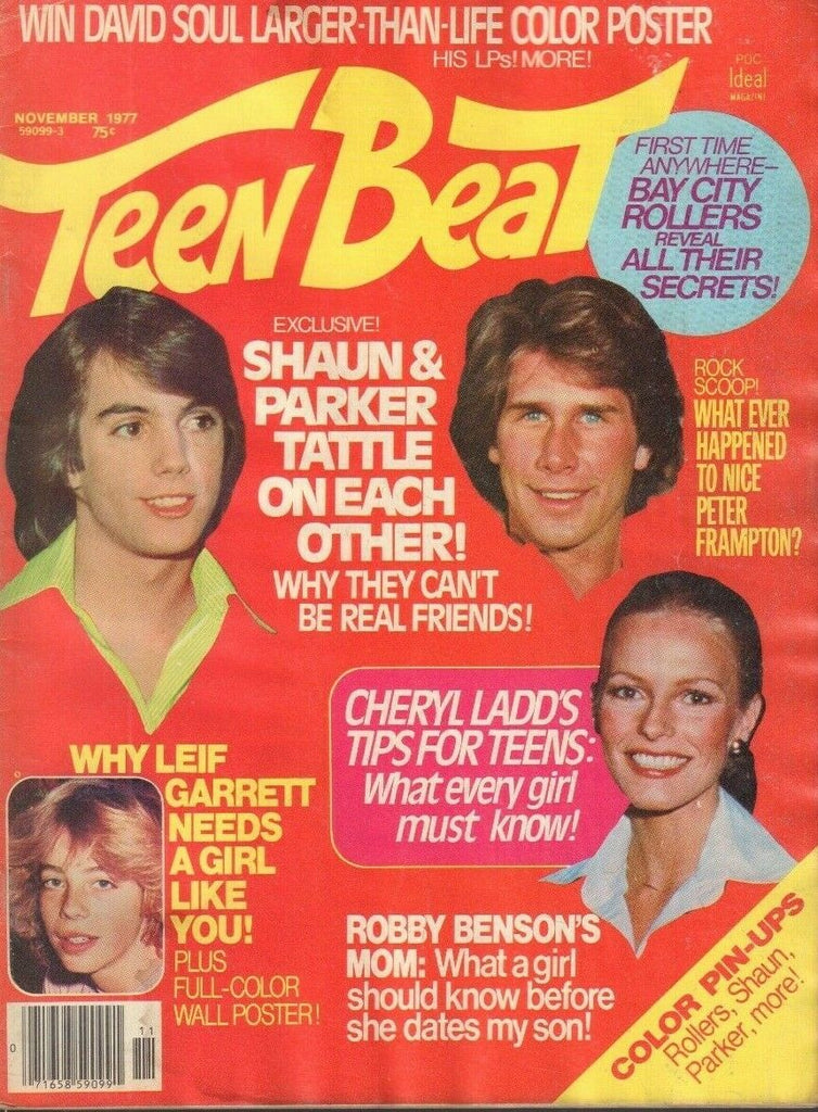 Teen Beat November 1977 Shaun Cassidy Leif Garrett Charyl Ladds 021419DBE