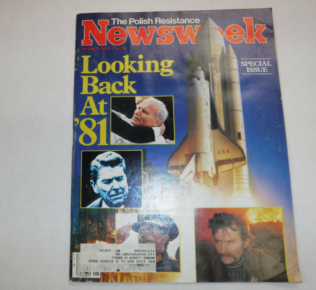 Newsweek Magazine Ronald Reagan Polish Resistance Issue January 1982 093016R