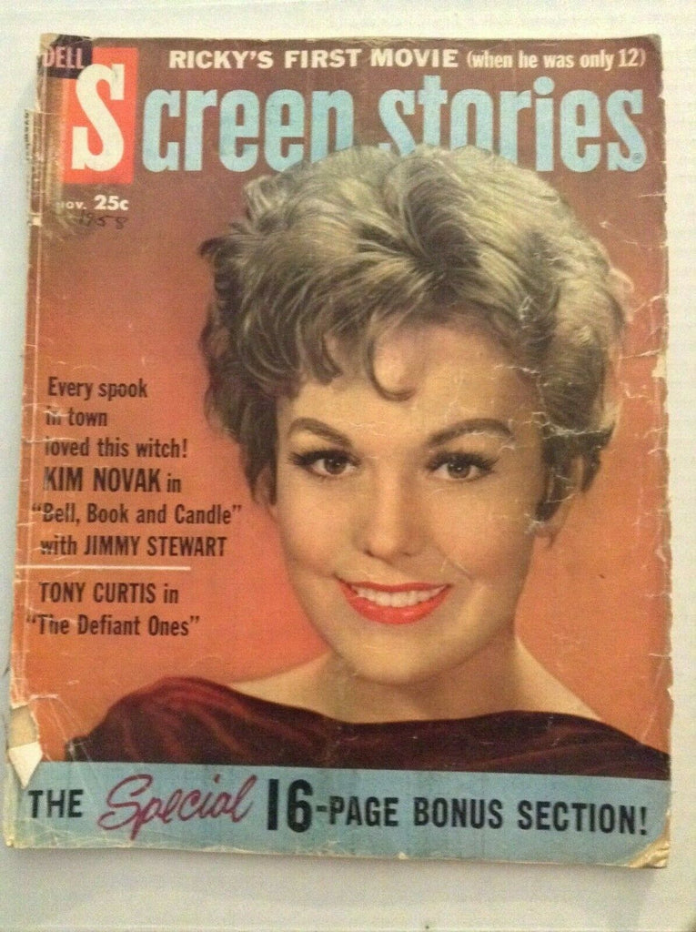Screen Stories Magazine Kim Novak Tony Curtis November 1958 071419nonrh
