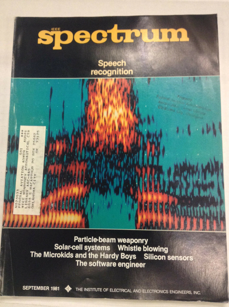 IEEE Spectrum Magazine Speech Recognition September 1981 FAL 041617nonrh