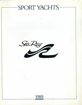 Sea Ray Sport Yachts Brochure 1989 EX 031416jhe