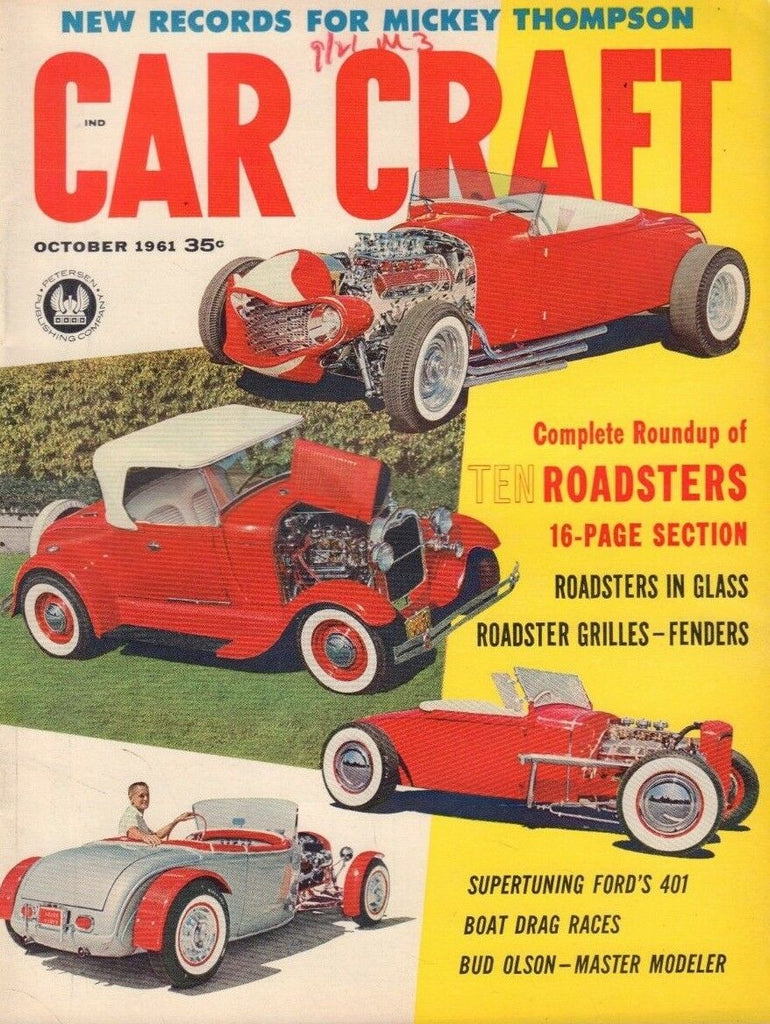 Car Craft October 1961 Mickey Thompson Bob Hardee George Barris 122218DBE