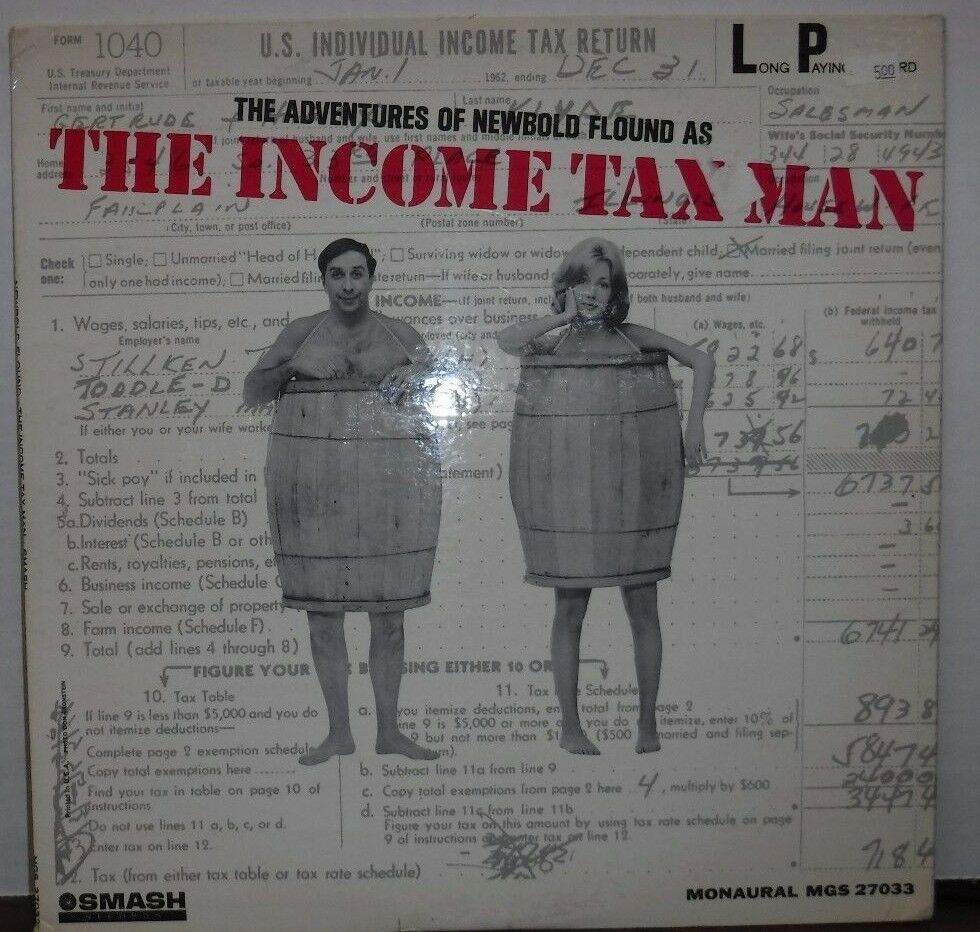 The adventures of Newbold Flound as the income tax man 33RPM MONO 101516LLE