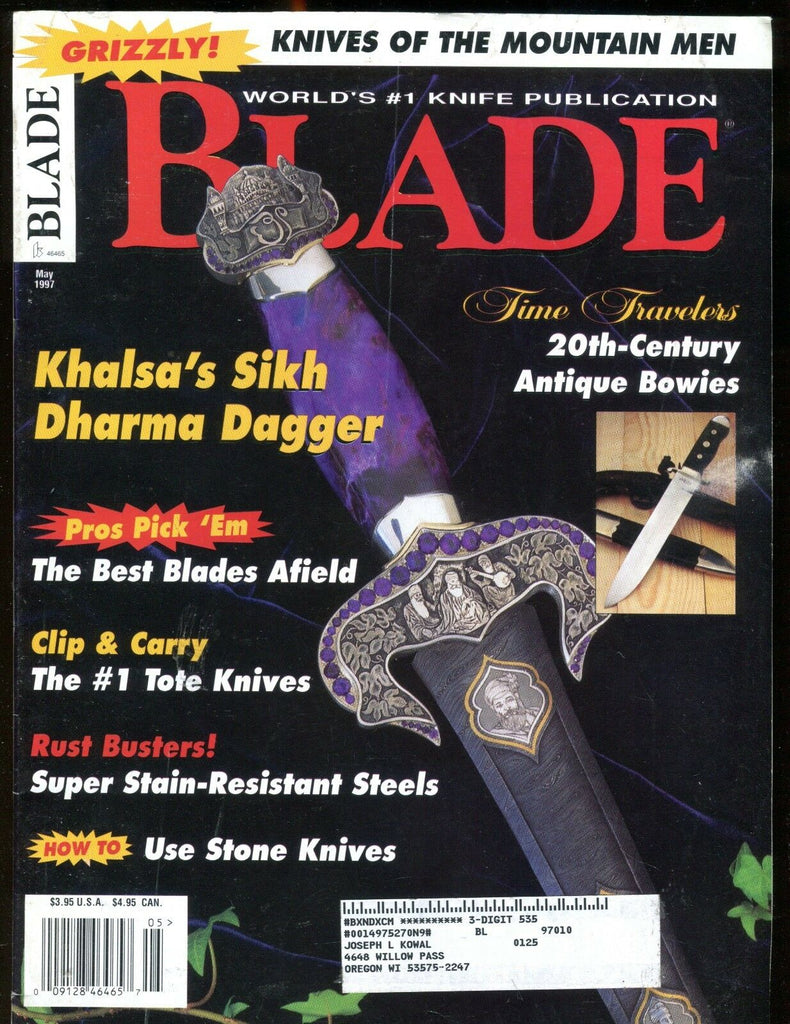 Blade Magazine May 1997 Dharma Dagger EX w/ML 012417jhe