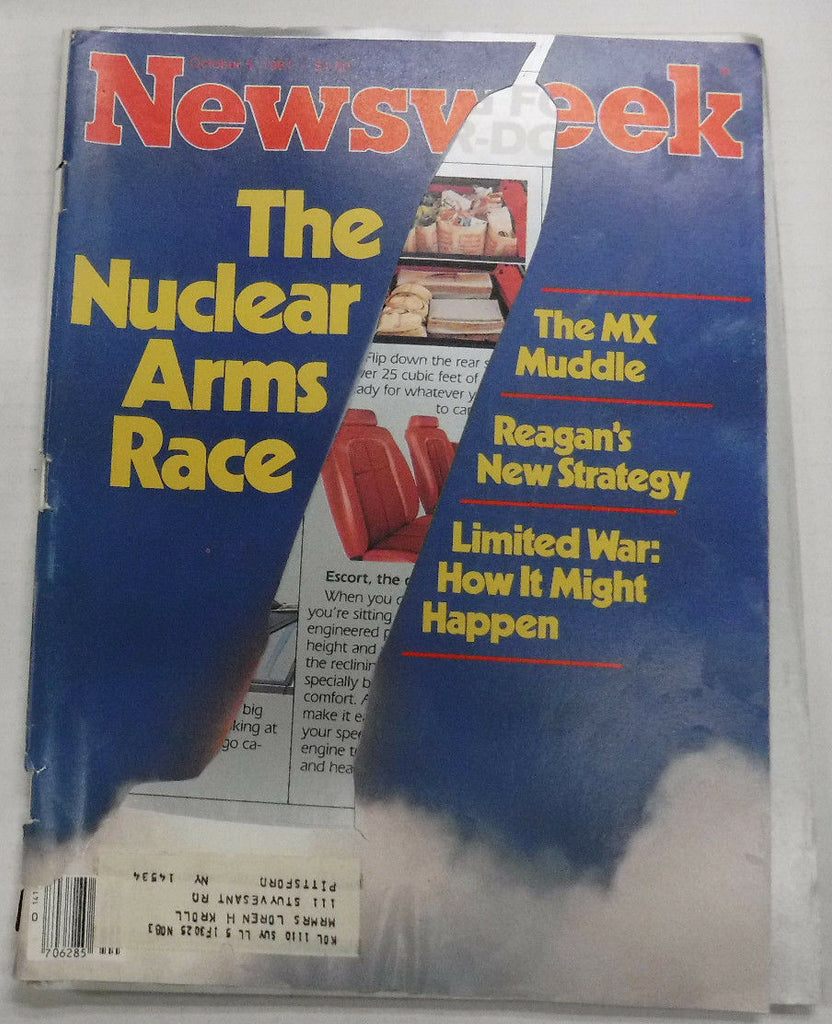 Newsweek Magazine Nuclear Arms Race October 5, 1981 100716R2