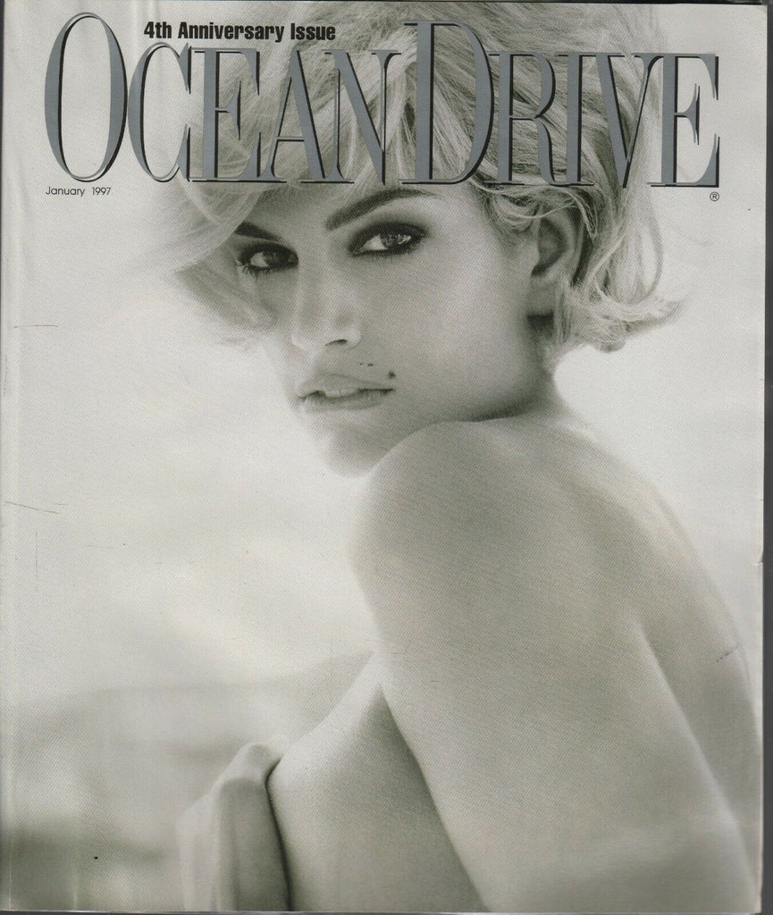 Ocean Drive January 1997 Cindy Crawford Vintage Fashion Magazine 091619AME