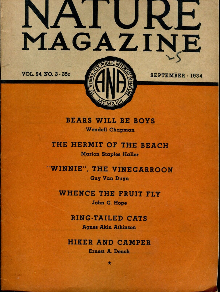Nature Magazine September 1934 Bears Will Be Boys GD No ML 020817jhe