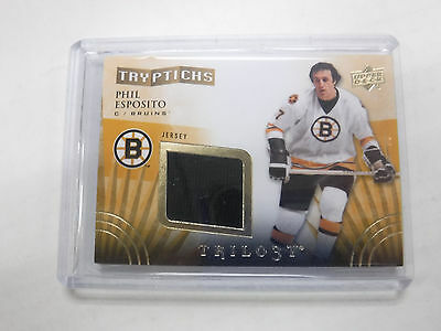 2014-15 Trilogy Hockey Phil Esposito Bruins Jersey Game-Used jh1