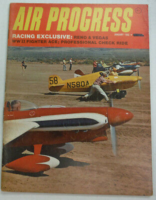 Air Progress Magazine Reno & Vegas WWII Fighter Ace January 1966 FAL 060115R