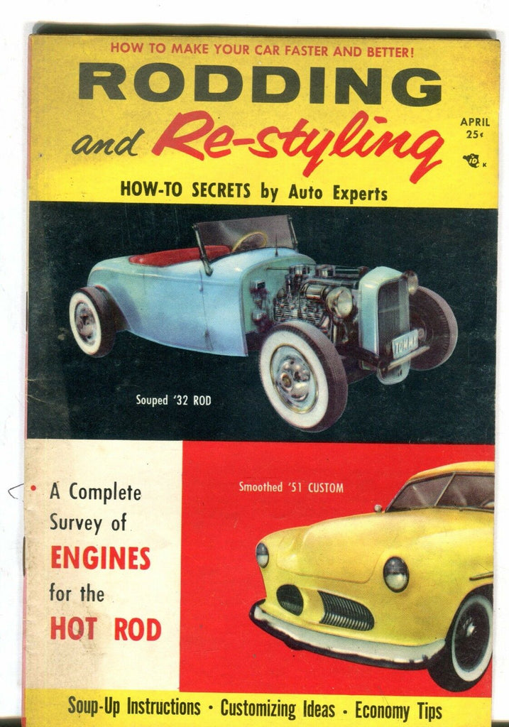 Rodding & Re-styling Magazine April 1955 Souped '32 Rod VG No ML 040717nonjhe