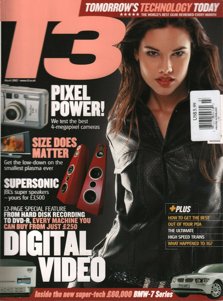 T3 UK Technology Magazine March 2002 Supersonic JBL BMW-7 Series 012220AME2