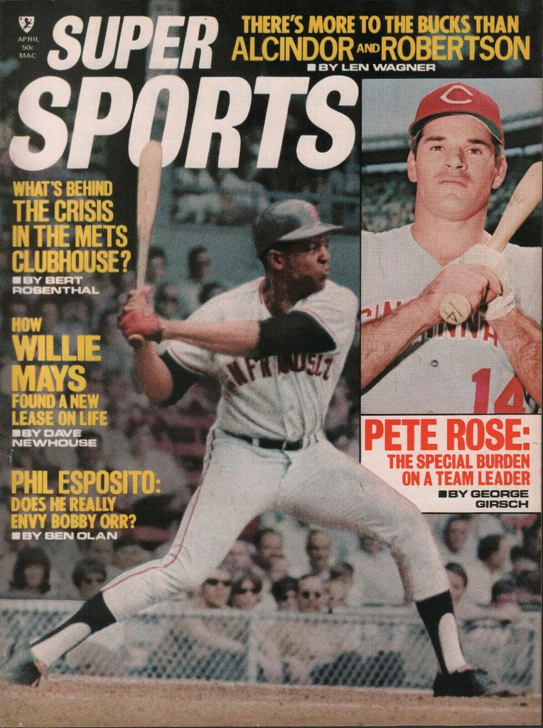 Super Sports April 1971 Willie Mays Pete Rose Lew Alcindor 050819DBE