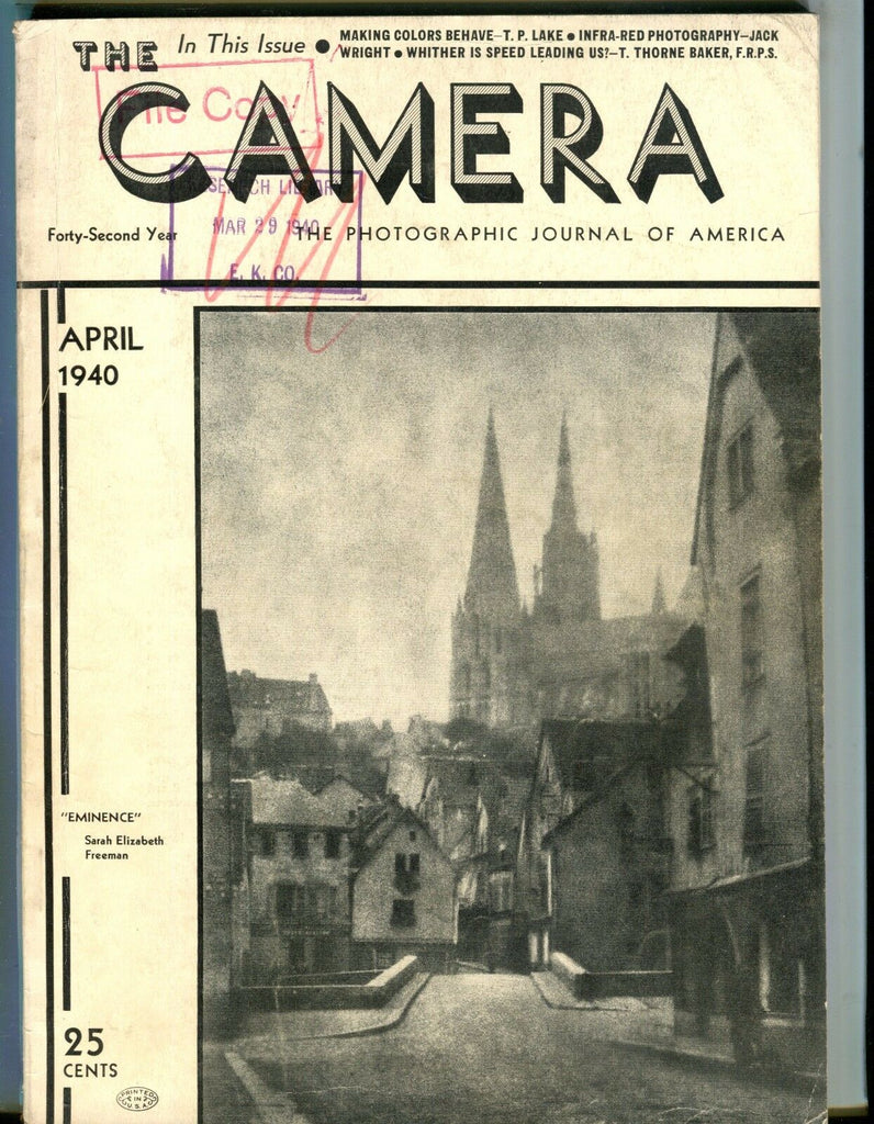 The Camera Magazine April 1940 Sarah Freeman VG 042917nonjhe