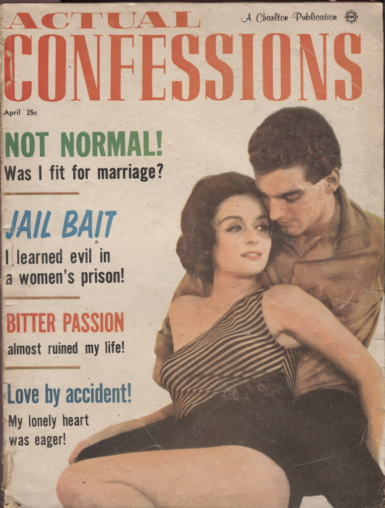 Acutal Confessions April 1962 Anne Stone Don Conti Paula Evelyn 041320DBE