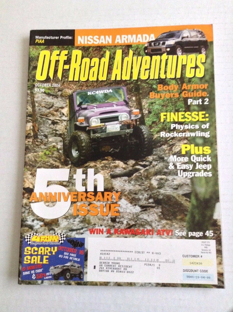 Off Road Adventures Magazine 5th Anniversary Kawasaki October 2004 032217NONRH