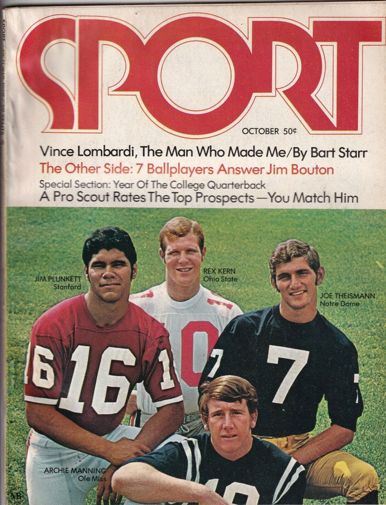 Sport Magazine Jim Plunkett Rex Kern Joe Theismann October 1970 071719nonr