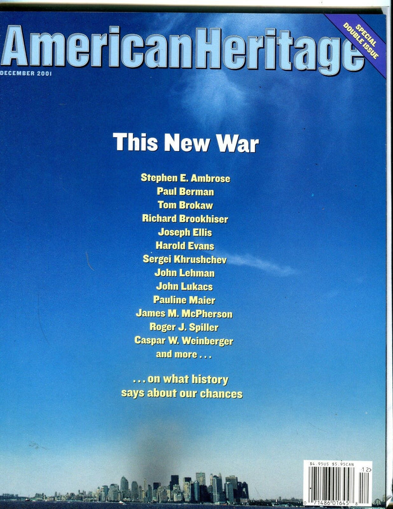 American Heritage Magazine December 2001 This New War EX No ML 111816jhe