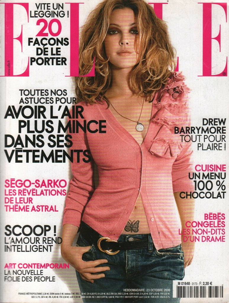 Elle French Fashion Magazine October 23 2006 Drew Barrymore 091520ame