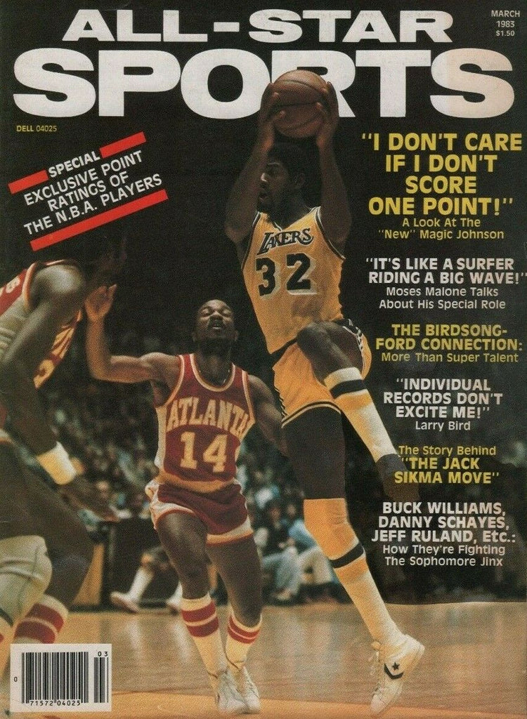 All-Star Sports March 1983 Magic Johnson Buck Williams Jeff Ruland 052019DBE