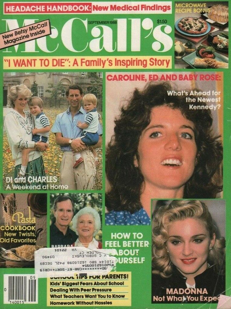 McCalls September 1988 Caroline Kennedy Princess Diana Madonna 061919DBE