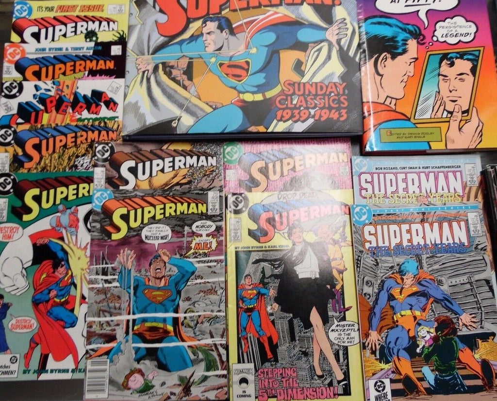 Superman Comic Lot of 30 comics and 2 Hardcover Books 091317DBT5