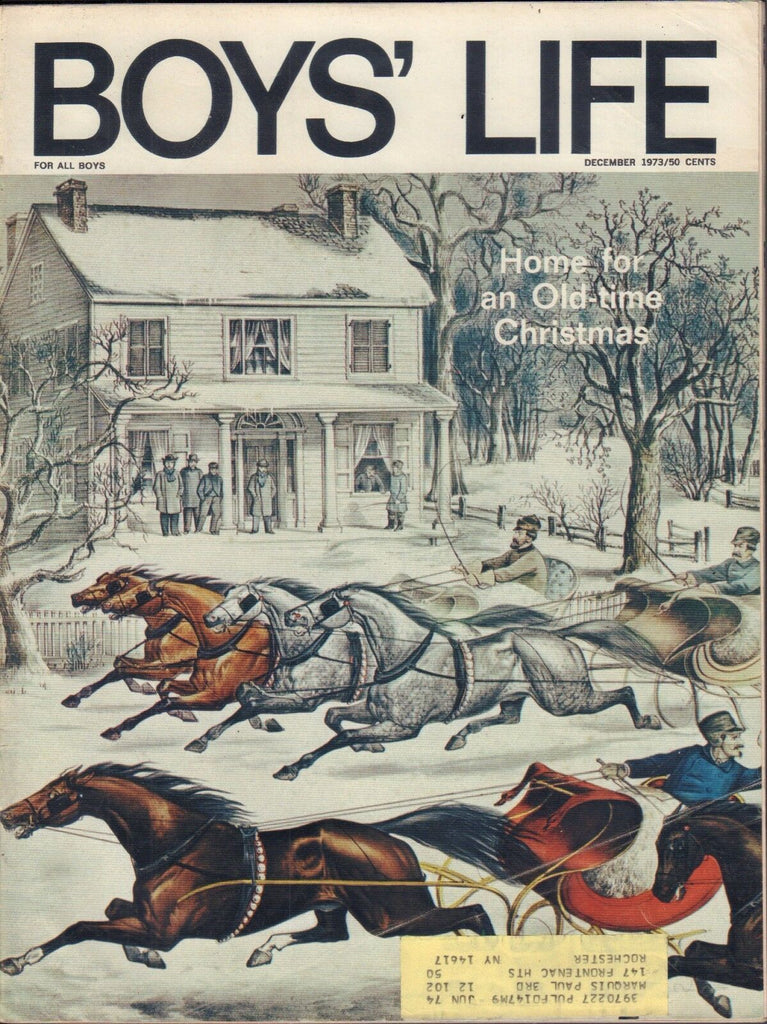Boys Life December 1973 Home For An Old-Time Christmas w/ML 011717DBE