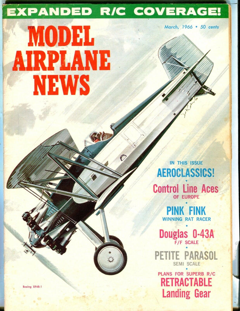Model Airplane News Magazine March 1966 Boeing XF4B-1 EX 040817nonjhe